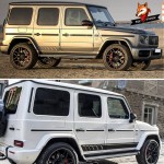 Car Accessories Vinyl Door Side Stickers Car Side Skirt Decal Sill Door Side Decal Stickers for Mercedes Benz G500 G63 W463 G65